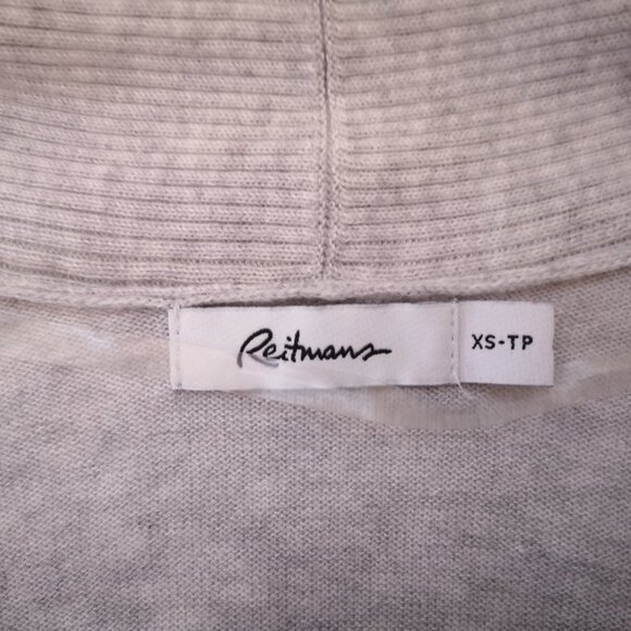 Reitmans Ladies Size XS Lightweight Light Grey Open Cardigan - Picture 3 of 10